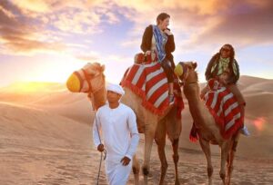 Camel ride during Dubai desert safari