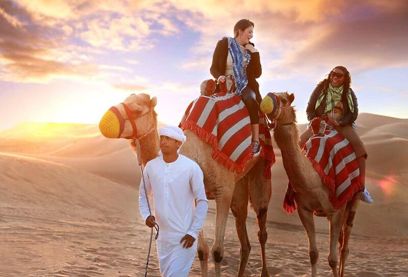 Camel ride during Dubai desert safari
