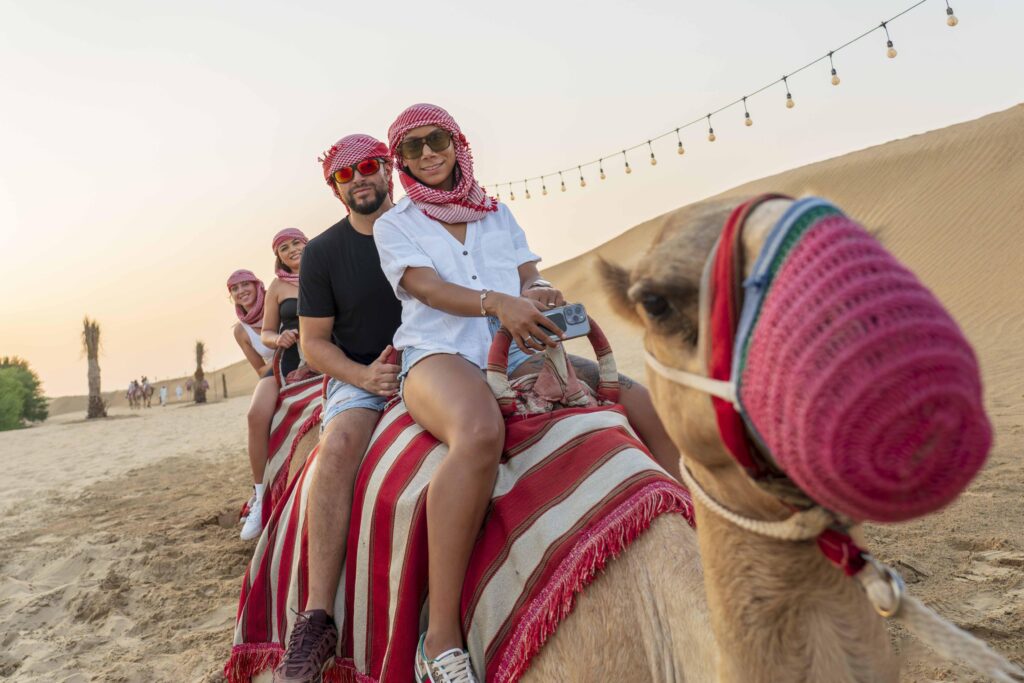 Camel ride during Dubai desert safari