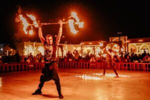 Fire show at Desert Safari Dubai