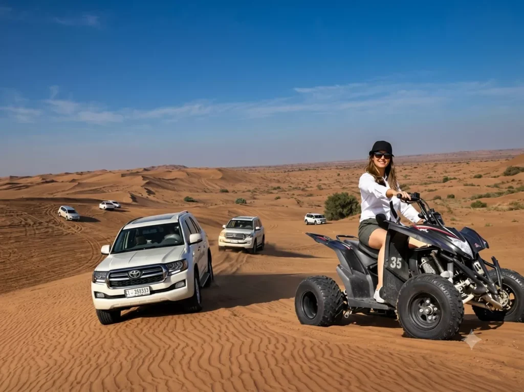 Desert safari dubai: Quad bike adventure across Dubai's golden dunes