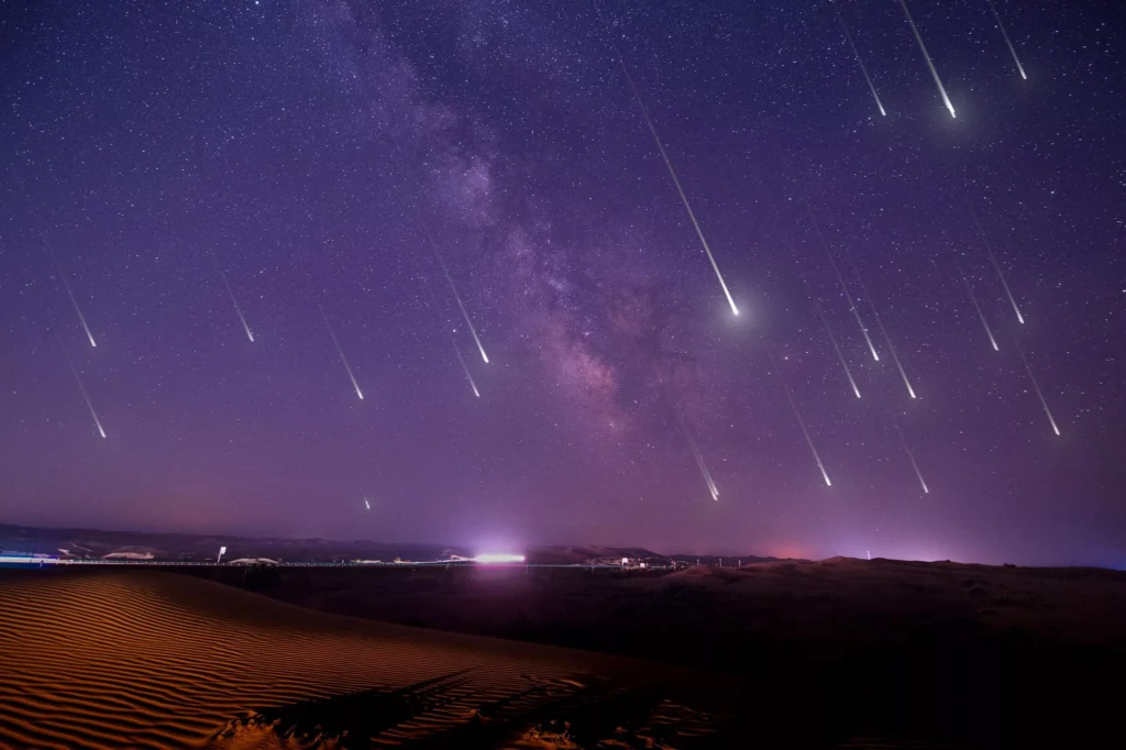 Mleiha UAE desert stargazing Perseid meteor shower