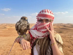 Desert Safari dubai with falcon photo